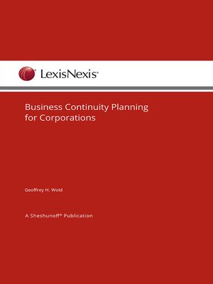 cover image of Business Continuity Planning for Corporations